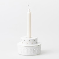 Lichttörtchen "Happy Birthday" - 7x5 cm (Weiß) von räder Design