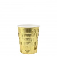 Becher "Fransen" (Gold) von Meri Meri-1