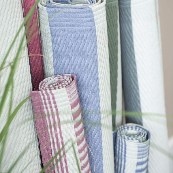 Ib Laursen Outdoor-Teppich breit gestreift - 180x90cm (Grau)