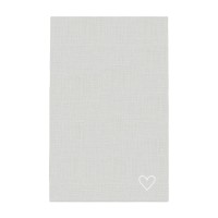 Geschirrtücher aus Leinen "Weißes Herz" im 2er-Set - 70x45 cm (Natur) von Eulenschnitt