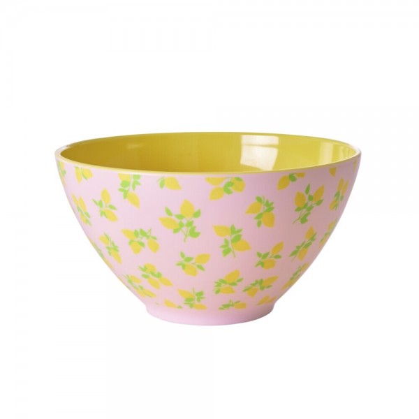 rice Melamin Salatschale "Lemon" (Rosa/Gelb)