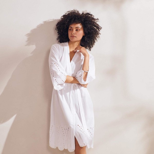 Kimono "Sarai Tilia" (Pure White) von Essenza