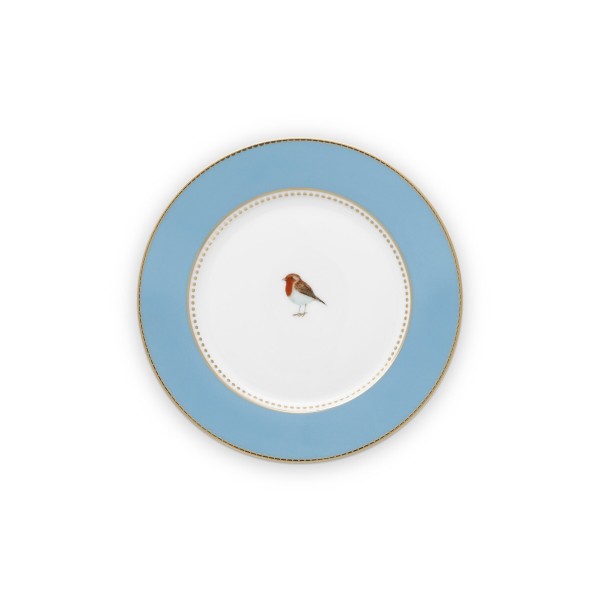 Pip Studio Gebäckteller "Love Birds" - 17 cm (Blau)