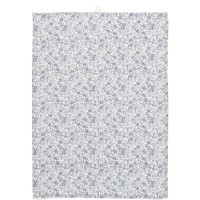 Ib Laursen Geschirrtuch mit Blumenranken "Dorothea" - 50x70 cm (Blau)