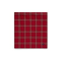 Tischdecke aus Bio-Baumwolle "Checked Oxford" - 150x350 cm (Rot/Beige/Grün) von Lexington