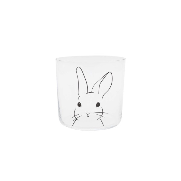 Trinkglas "Hase" - 350 ml (Schwarz) von Eulenschnitt