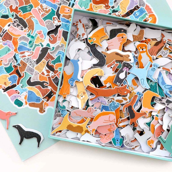 Puzzle "299 Hunde und 1 Katze" von Laurence King