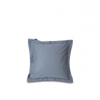 Kissenhülle aus Baumwollsatin "Wabe" (Blau/Weiß) 80x80cm von Lexington