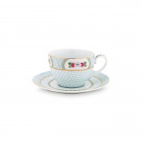 Pip Studio Cappuccino Tasse mit Unterteller "Blushing Birds"-26-51004082-1