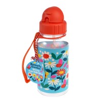 Trinkflasche für Kinder mit Trinkhalm "Butterfly garden" - 500 ml von Rex LONDON