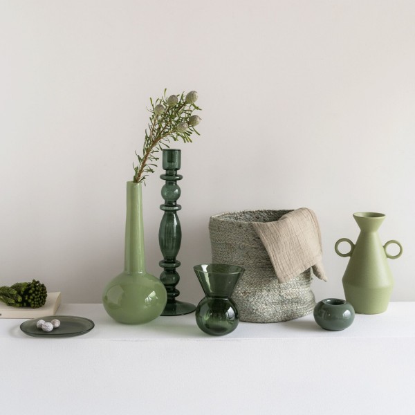 Glas-Vase - ø12x15cm (Grün) von Urban Nature Culture