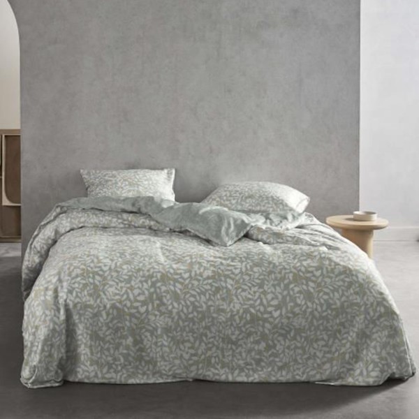Bettwäsche-Set "Lenthe" - 155x220 cm & 80x80 cm (Cool Gray) von Essenza