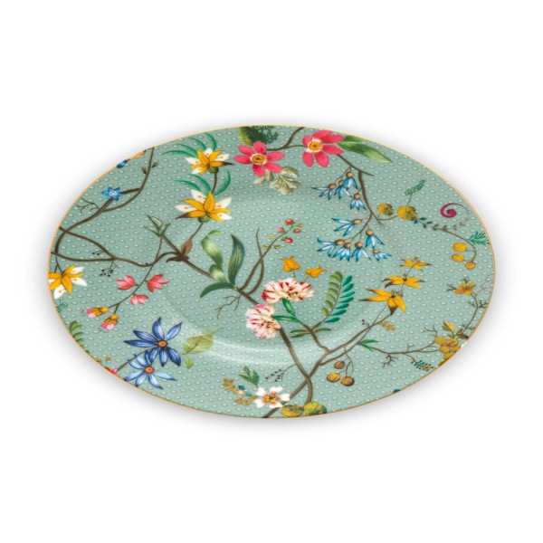 Pip Studio Dessertteller "Jolie Flowers" - 12cm (Mint)