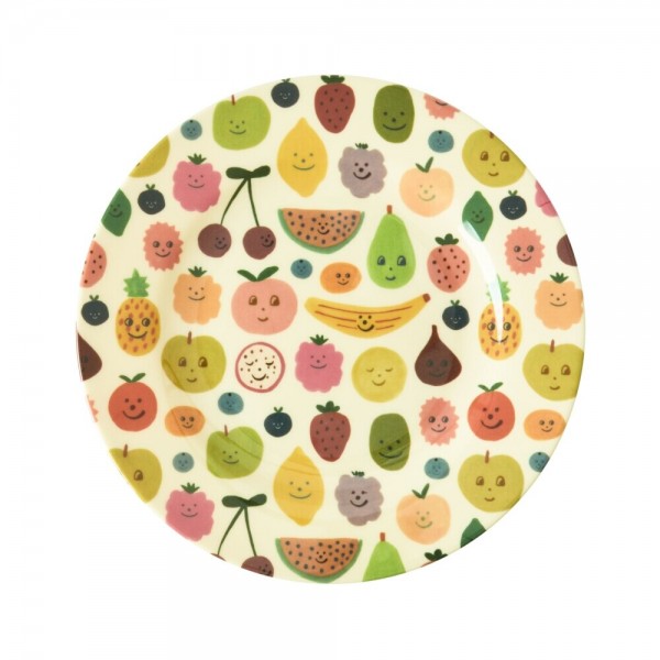rice Melamin Kinder Essteller "Happy Fruits/Früchte" (Bunt)