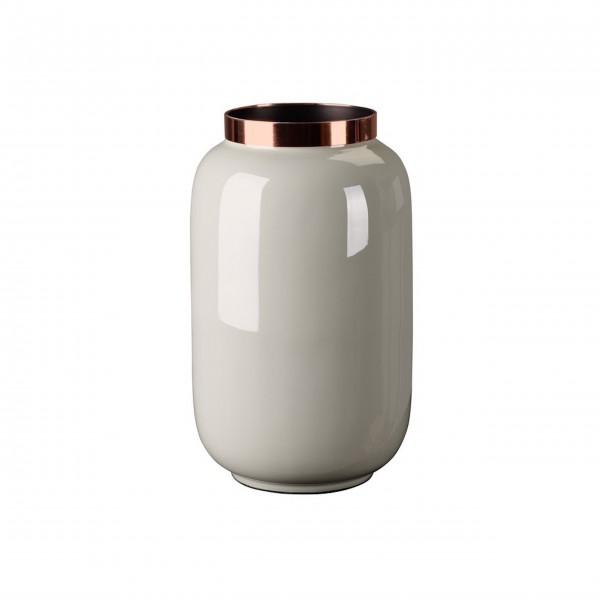 Vase "Saigon" - S (Hellgrau/Kupfer) von Gift Company