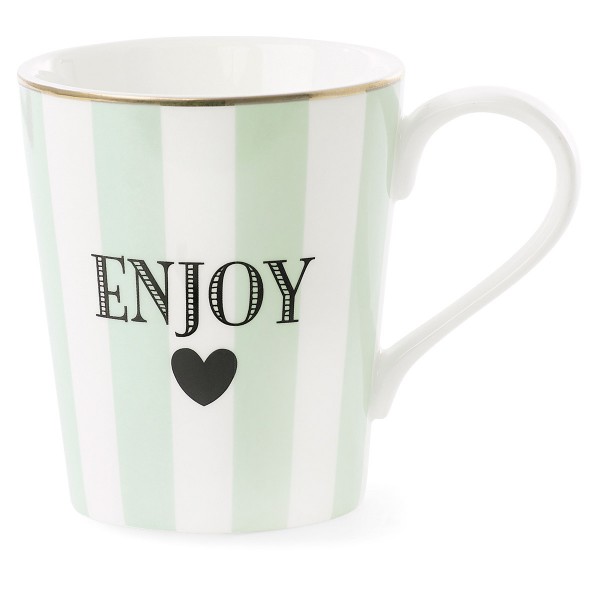 Frische Farbe, cooles Design - Miss Étoile Henkeltasse "Enjoy"