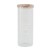 Vorratsglas "Vorfreude" - 11x25 cm (Transparent/Natur) von Eulenschnitt