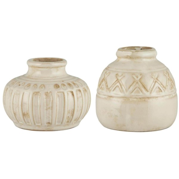 Ib Laursen Vase "Lea" im 2er-Set (Creme)