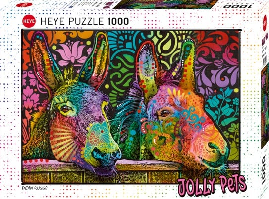 Puzzle Donkey Love JOLLY PETS, DEAN RUSSO Standard 1000 Pieces