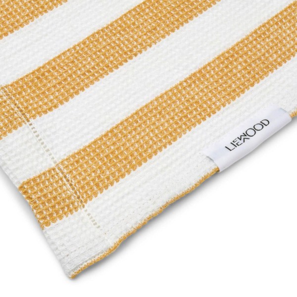 Strandtuch "Macy - Stripe" - 160x100 cm (Weiß/Yellow Mellow) von Liewood