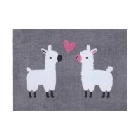 Gift Company Fußmatte "Lamas" (Grau/Weiß)