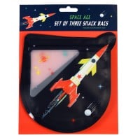 Snackbeutel "Space Age" von Rex LONDON - 3er-Set