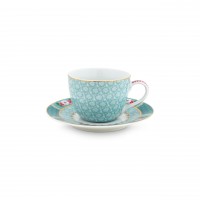 Pip Studio Espresso Tasse "Blushing Birds" (Blau)-26-51004081-1
