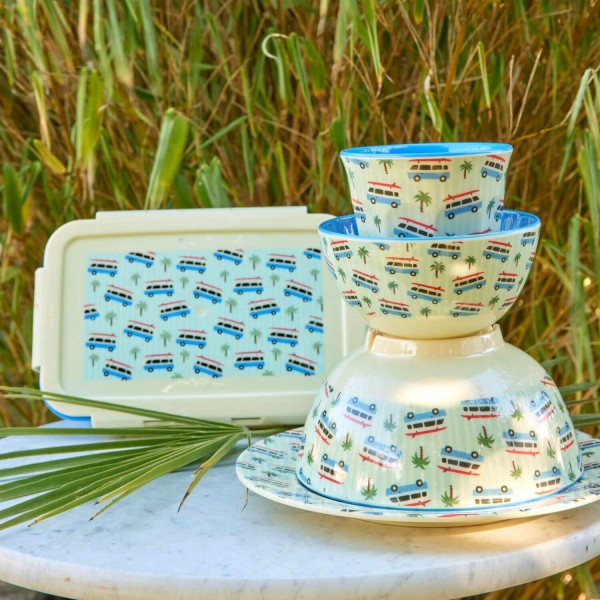 rice Lunchbox mit 3 Fächern "Cars" (Blau)