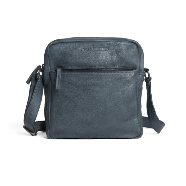 Sticks and Stones Tasche "Orlando" (Slate Blue) - Pflanzlich gegerbtes Rindsleder