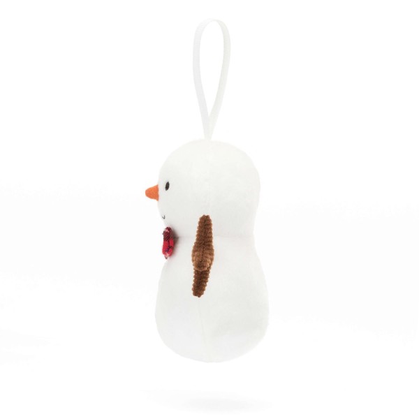 Jellycat Kuschelanhänger Schneemann "Festive Folly" (Weiß)