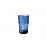 rice Wasserglas mit Goldrand "Acrylic" - Klein (Blau)