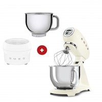 smeg Küchenmaschine mit Eisbereiter und extra Edelstahlschüssel