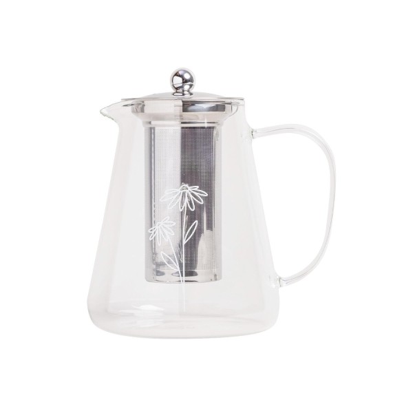 Teekanne "Daisy" - 1,2 l (Transparent/Weiß) von Eulenschnitt