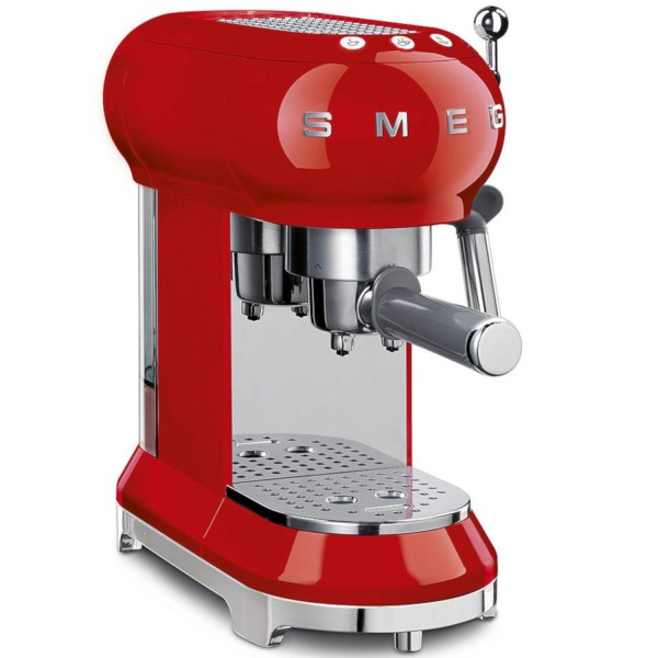 smeg Espressomaschine und smeg Milchaufschäumer im Set