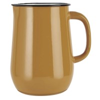 Ib Laursen Kanne aus Emaille (Mustard/Weiß)