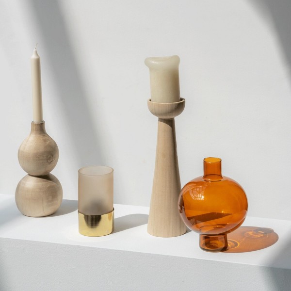 Kerzenständer aus Holz "Lightness" - 30cm (Braun) von Urban Nature Culture