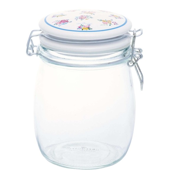 GreenGate Aufbewahrungsglas "Elena Petit" - 0,75 l (White)