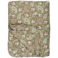 Ib Laursen Quilt mit Paisley-Muster (Grün/Faded Rose)