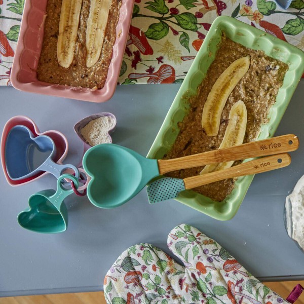 rice Melamin Messbecher in Herz-Form - 4er-Set (Lila/Bunt)