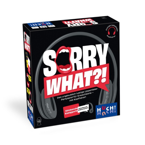 Partyspiel "Sorry What?!" von HUCH!