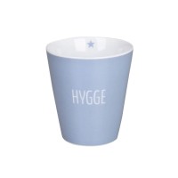 Krasilnikoff Happy Mug ohne Henkel "Hygge" (Dusty Blue)