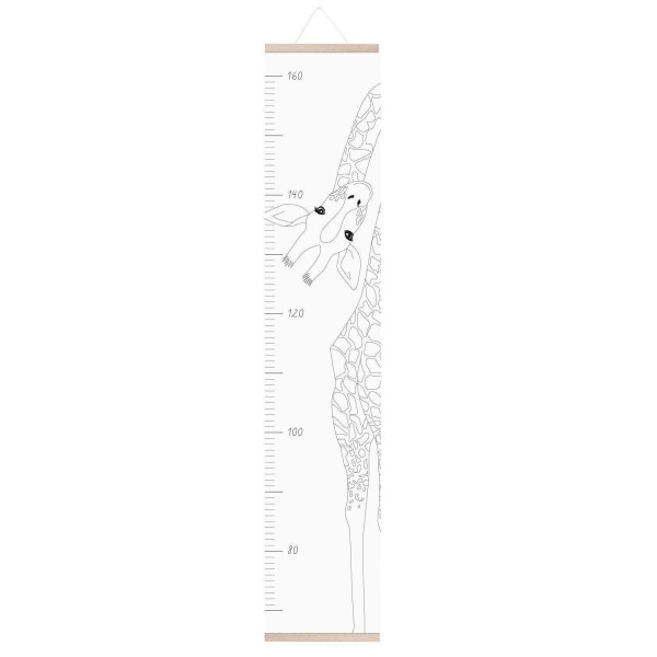 Messlatte "Giraffe" - 100x19,5 cm (Weiß) von Eulenschnitt