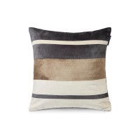 Kissenbezug "Striped Velvet" - 50x50 cm (Braun)