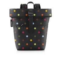 Reisenthel Rucksack/Rolltop Backpack "Dots" (Schwarz/Bunt)