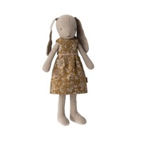 Maileg Hase mit Blumenkleid - Größe 2 (Braun)