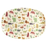 rice Melamin Platte rechteckig "Sweet Jungle" - 30x22 cm (Bunt)