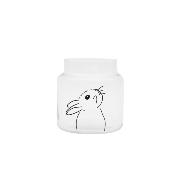 Vase aus Glas "Hase" - 10x9,5 cm (Transparent) von Eulenschnitt