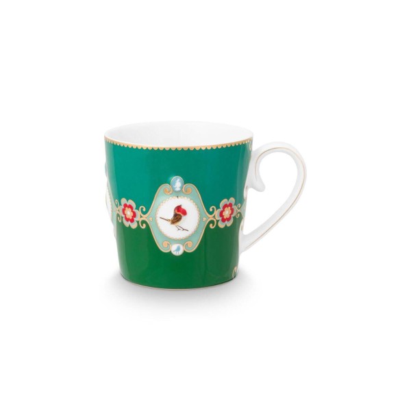 Pip Studio Tasse "Love Birds Medallion" - 250 ml (Emerald-Green)