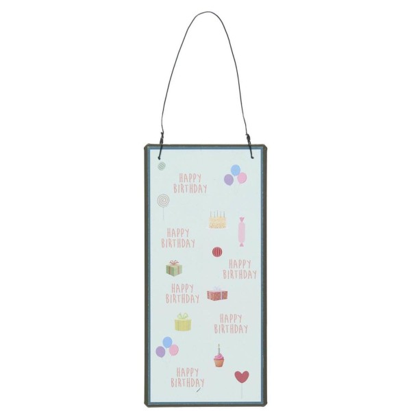 Ib Laursen Metallschild "Happy Birthday" - 7x15cm