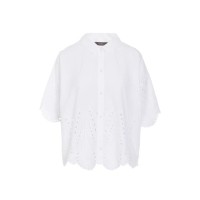 Spitzen-Shirt "Suki Tilia" (Pure White) von Essenza